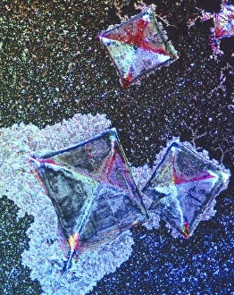 Polarised Light Microscopy Drucke: Salt crystal, light micrograph