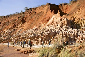 Sandstone Rock Formations Erosion Drucke: Sandstone erosion due to deforestation