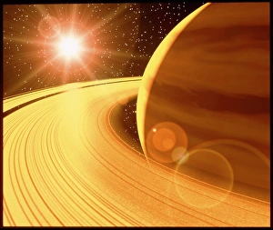 Cassini Drucke: Sonnenschein und seine Ringe