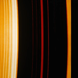 Bilder aus dem Jahr 1985: Ein Teil des Ring systems von Saturn