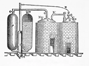 Historical Steam Engine Drucke: Saverys engine