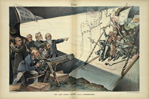 Puck Magazine Art Drucke: Science versus superstition, artwork