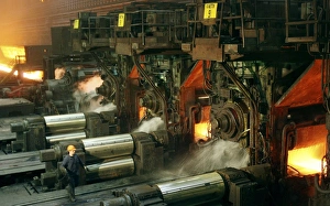 Steel Production Process Drucke: Sheet mill processing molten metal