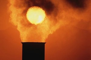 Fossil Fuel Emissions Drucke: Smoke from a chimney