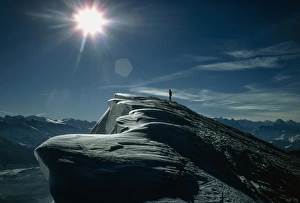 Winter Mountain Landscapes Drucke: Snow cornices