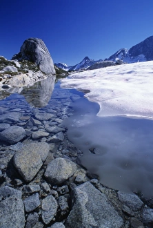 Winter Mountain Photography Drucke: Snow melting