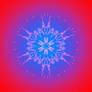 Fractal Geometry Images Drucke: Snowflake pattern, artwork F008 / 3389