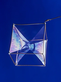 Iridescent Soap Bubbles Drucke: Soap films on a cube