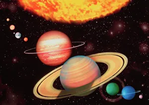 Planeten Drucke: Sonnenumfeld