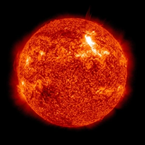 Drucke von Sonnenaktivität, Sonnendynamiksicht (SDO) UV-Bildung. Das SDO ist ein Weltraumfahrzeug um die Erde kreisfähig und wurde im Jahr 2010 von NASA gestartet und dient dazu den Sonne zu beobachten Bilder Datiert 2012 September: Sonneneinstrahlung, SDO-Ultraviolettbild