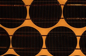 Renewable Energy Sources Drucke: Solar cells on solar panel