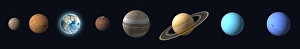 Solar System Artwork Drucke: Solar system, artwork C017 / 8041
