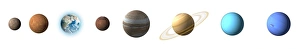 Solar System Diagrams Drucke: Solar system, artwork C017 / 8042