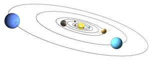 Planetary Orbits Diagram Drucke: Solar system, artwork C017 / 8043