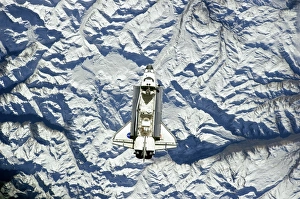 International Space Station Photos Drucke: Space shuttle over Argentina and Chile