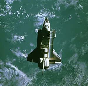 Space Shuttle Drucke: Raumschiff Columbia um die Erde kreist nicht