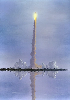 Space Shuttle Launch Drucke: Space Shuttle launch, artwork