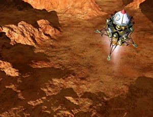 Martian Surface Features Drucke: Spacecraft lands on Mars