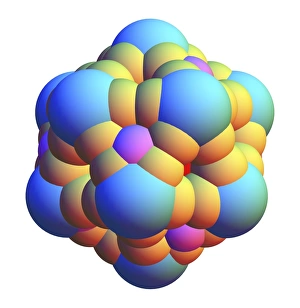 Drucke von Kunstwerke aus dem Computer zeichnen Sphären, die eine geometrische Formung darstellen ähnlich einer Virenform oder einem abstrakten molekularen bzw. Fraktalsystem Bilder Datiert 2011 Januar: Kugelförmige Form, abstrakte Kunstwerk
