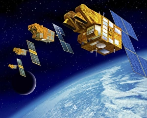 European Space Agency Drucke: SPOT satellites, artwork