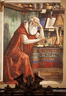 Christian Church History Drucke: St. Jerome in his Study