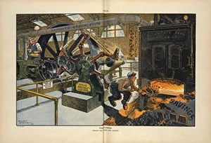 Satirical Artwork Drucke: The Stoker, satirical artwork