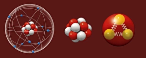 Atomic Structure Diagram Drucke: Structure of matter, artwork C017 / 8029