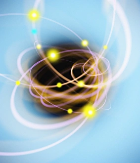 Subatomic Particles Drucke: Subatomic particles abstract