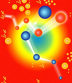 Unteratomare Teilchen Kunstwerk