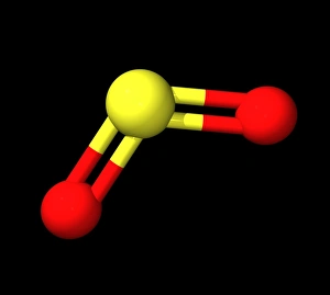 Bilder Datiert 15. Mai 2006: Sulfurdioxidmolekül