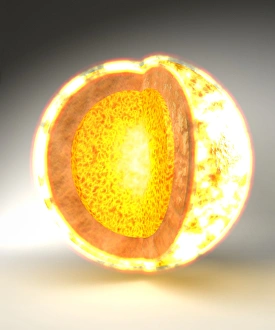 Astronomical Illustration Drucke: Sun internal structure