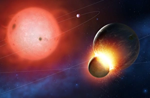 Drucke von Sterne müssen nicht ewig halten Bilder Datiert 2012 Juni: Der Sonne als roter Riese im weit entfernten Zukunftstag