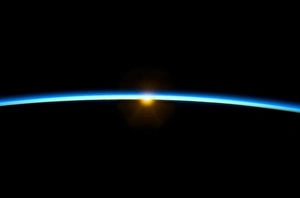 ISS-Raumstation Drucke: Sonnenuntergang aus der Erdnachbarschaft