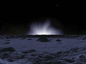 Closest Planet To The Sun Drucke: Sunset on Mercury, artwork