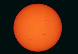 Cosmology Images Drucke: Sunspot groups seen on the Suns surface