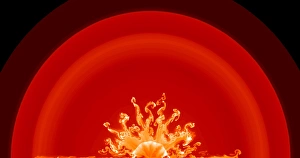 Bilder Datiert 7. Juni 2000: Schnellwandernde Supernovae-Explosion-Simulation von SN 1987A