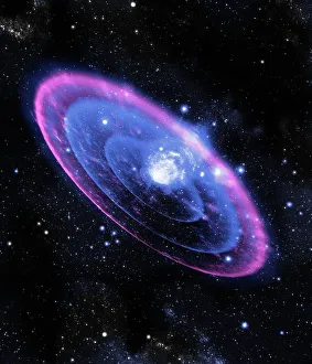 Drucke von Schnellster Ausbruch einer Superschwarzen Zwergstarne, Computerkunstwerk. Supernovae sind die explodierenden Todessterben von massiven Sternen Weltraumdrucke: Supernovenausbruch, Kunstwerk