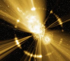 Space Science Images Drucke: Supernova explosion, computer artwork