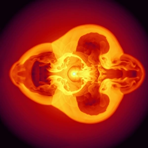 Neutron Star Formation Drucke: Supernova explosion, computer simulation