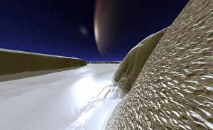 Space Science Images Drucke: Surface of Europa, artwork