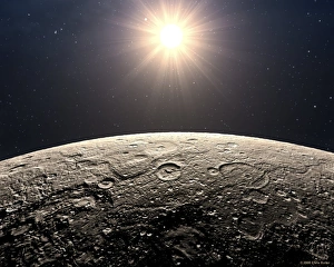 Sonnensystem Drucke: Oberfläche des Merkur, Kunstwerk