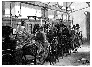 Drucke von Telefonbüroauswechslung Pop-Art Drucke: Telefonbüroauswechsel, 1889