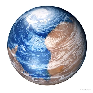 Climate Change Mitigation Drucke: Terraforming Mars, computer artwork