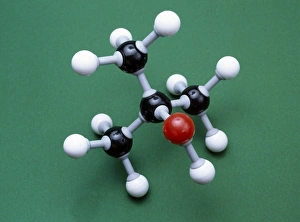 Molecular Model Drucke: Tertiary alcohol molecule