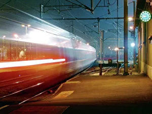 Time Exposure Photography Drucke: TGV train
