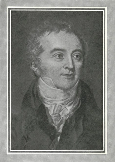 Drucke von Thomas Young (1773-1829), britischer Physiker und Ägyptologe. Jung war ein scharfer Leser als Kind, und überraschte sich in den Sprachen hervorragend Bilder Datiert 2002 März: Thomas Young, britischer Physiker