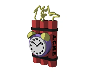 Bilder Datiert 18. Oktober 2007: Zeitbombe mit Timer, Cartoon