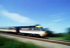 Zeitbelichtbild von der britischen InterCity 125-Train