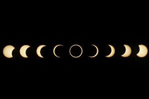 Astronomy Science Photos Drucke: Time-lapse image of a solar eclipse