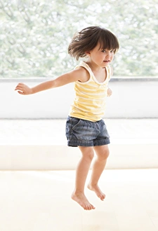 Childhood Playtime Moments Drucke: Toddler jumping